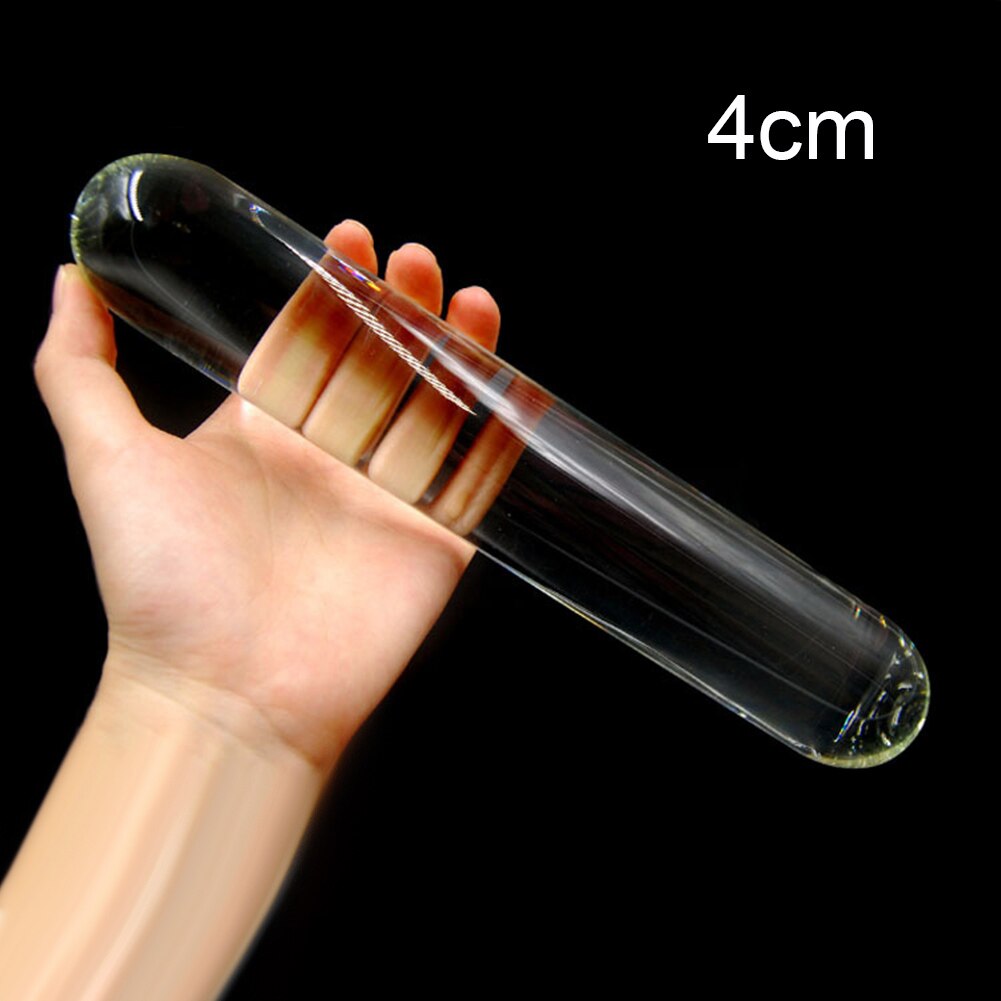 Female Masturbation Huge Faux Crystal Glass Butt Plug Dildo Rod Massage Stick Clitoral Stimulator Adult Sex Toy