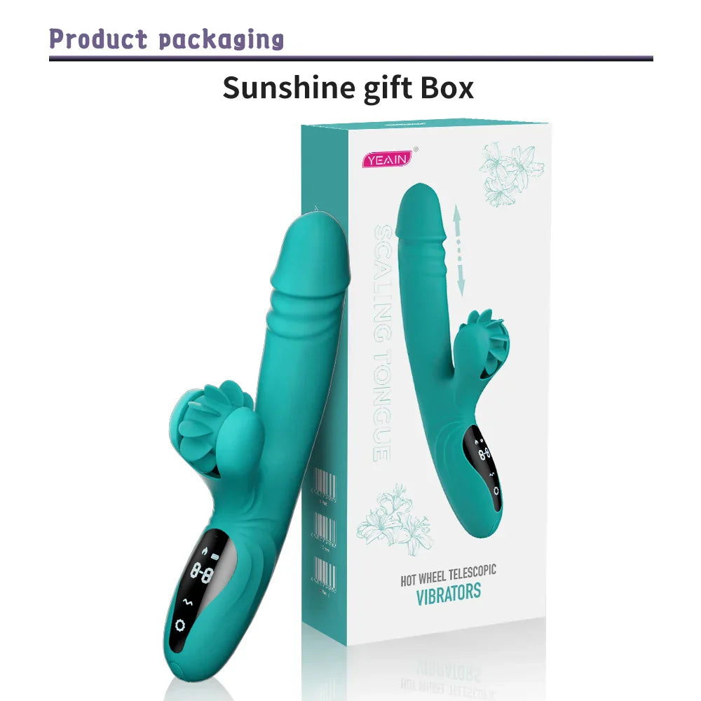 Female vibrator. Tongue wheel licking and pressing. High-frequency telescopic. Intelligent touch control. Intelligent heating.