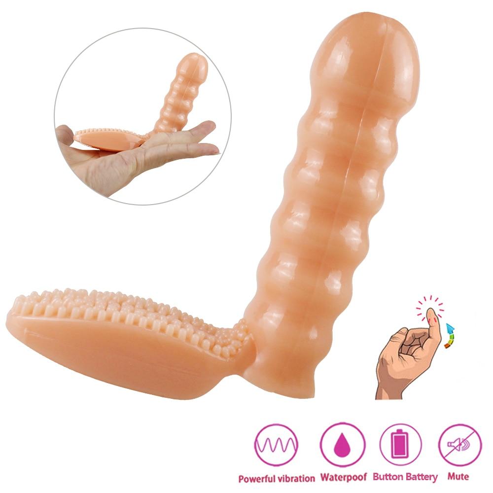 Finger Vibrators Clitoris Stimulation Sex Toys For Woman Brush Vibrating Finger Sleeve G Spot Massager Adult Sex Product