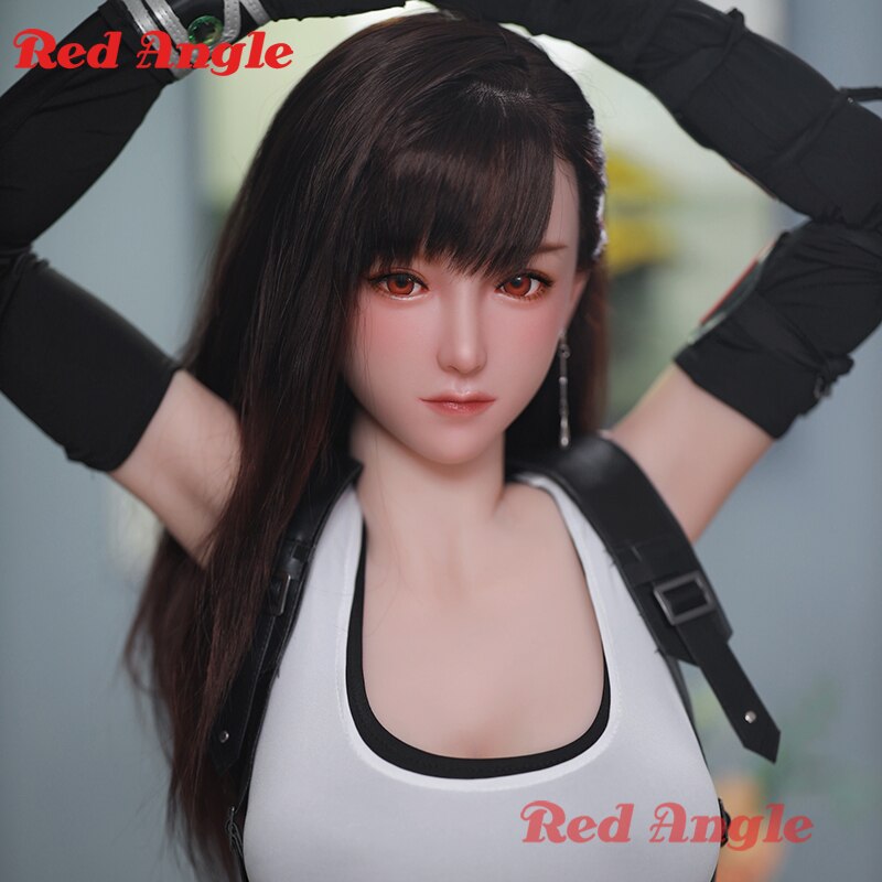 Red Realistic Corner Full Platinum Silicone Love Doll for Men with Implanted Hair, Japanese Real Doll for Men