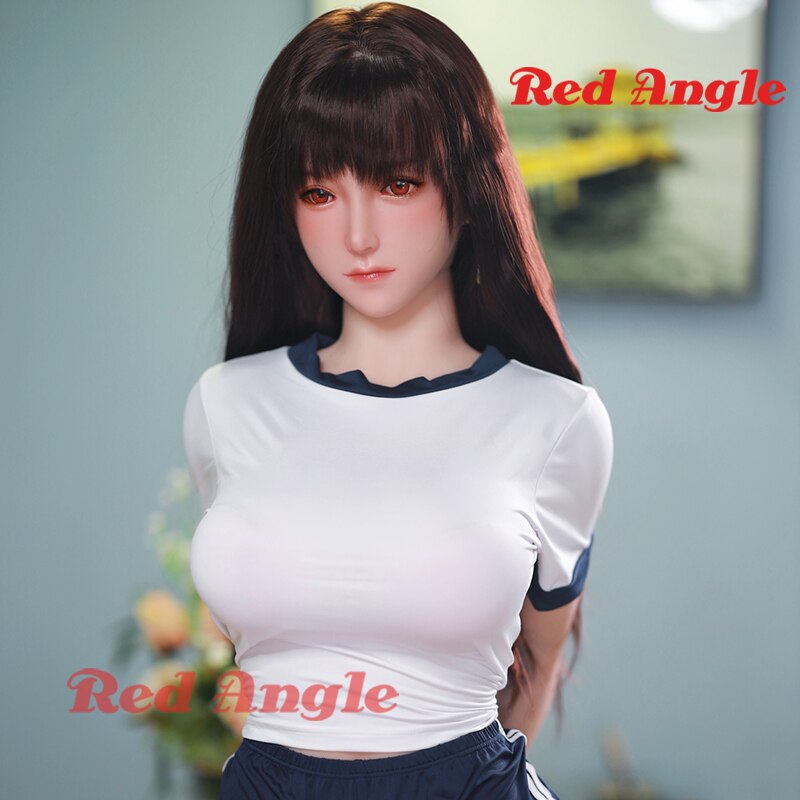Red Realistic Corner Full Platinum Silicone Love Doll for Men with Implanted Hair, Japanese Real Doll for Men