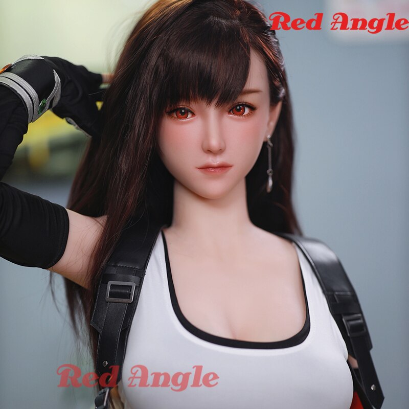 Red Realistic Corner Full Platinum Silicone Love Doll for Men with Implanted Hair, Japanese Real Doll for Men