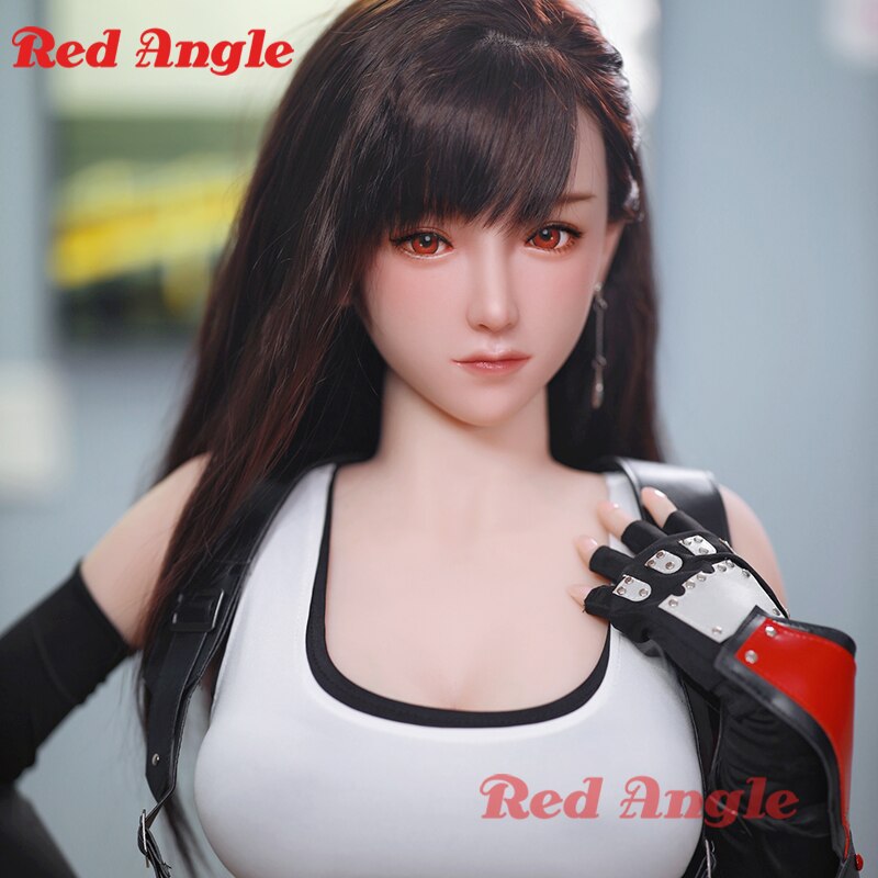 Red Realistic Corner Full Platinum Silicone Love Doll for Men with Implanted Hair, Japanese Real Doll for Men
