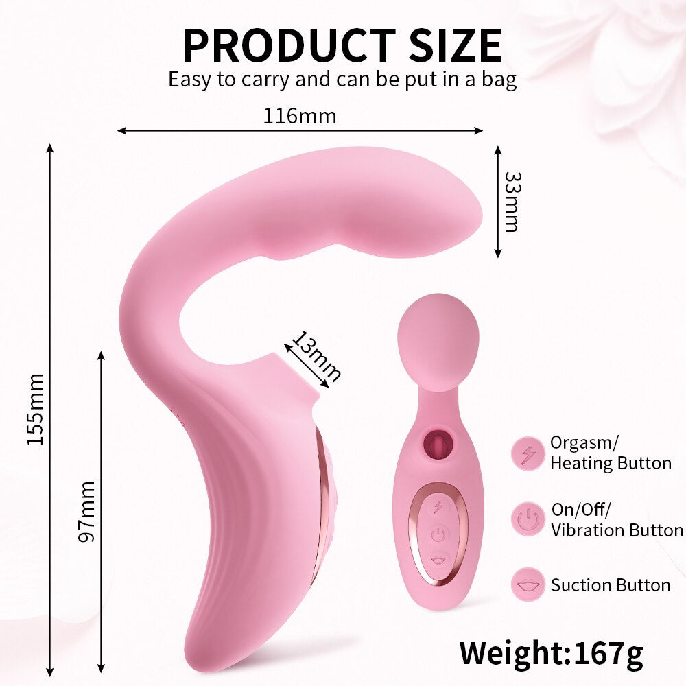 G Spot clitoral sucking vibrator dildo เครื่องกระตุ้นช่องคลอดแบบสั่นพร้อมเครื่องนวดทางทวารหนัก5 + 10โหมดเซ็กซ์ทอยผู้ใหญ่สำหรับผู้หญิงคู่รัก