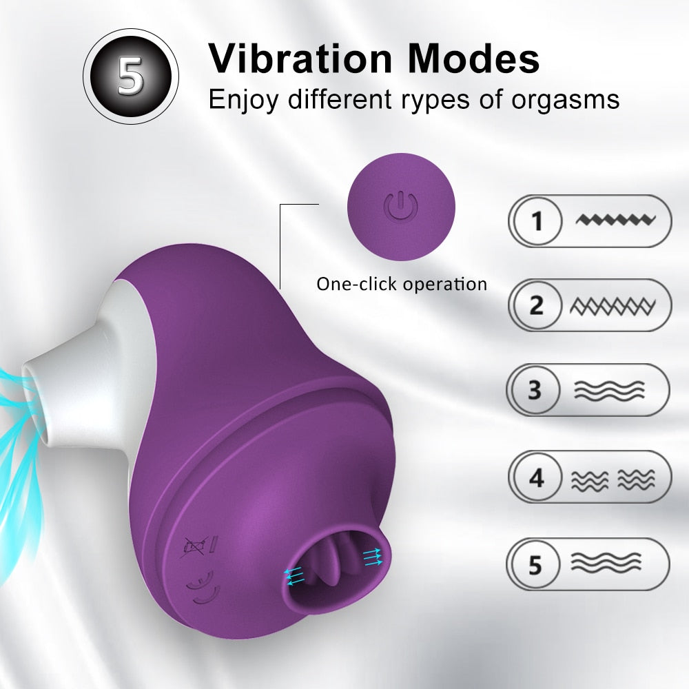 Sucking Licking Vibrator Sex Toys for Women, Adults Nipple Clit Sucker, Clitoris Stimulator, Tongue Oral Sex Suction Blowjob