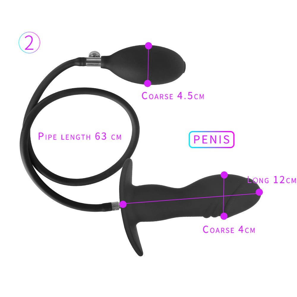 Expandable Prostate Massager Butt Plug Adult Sex Toys Inflatable Silicone Huge Big Anal Plug Anal Dildo Pump Anal Dilator