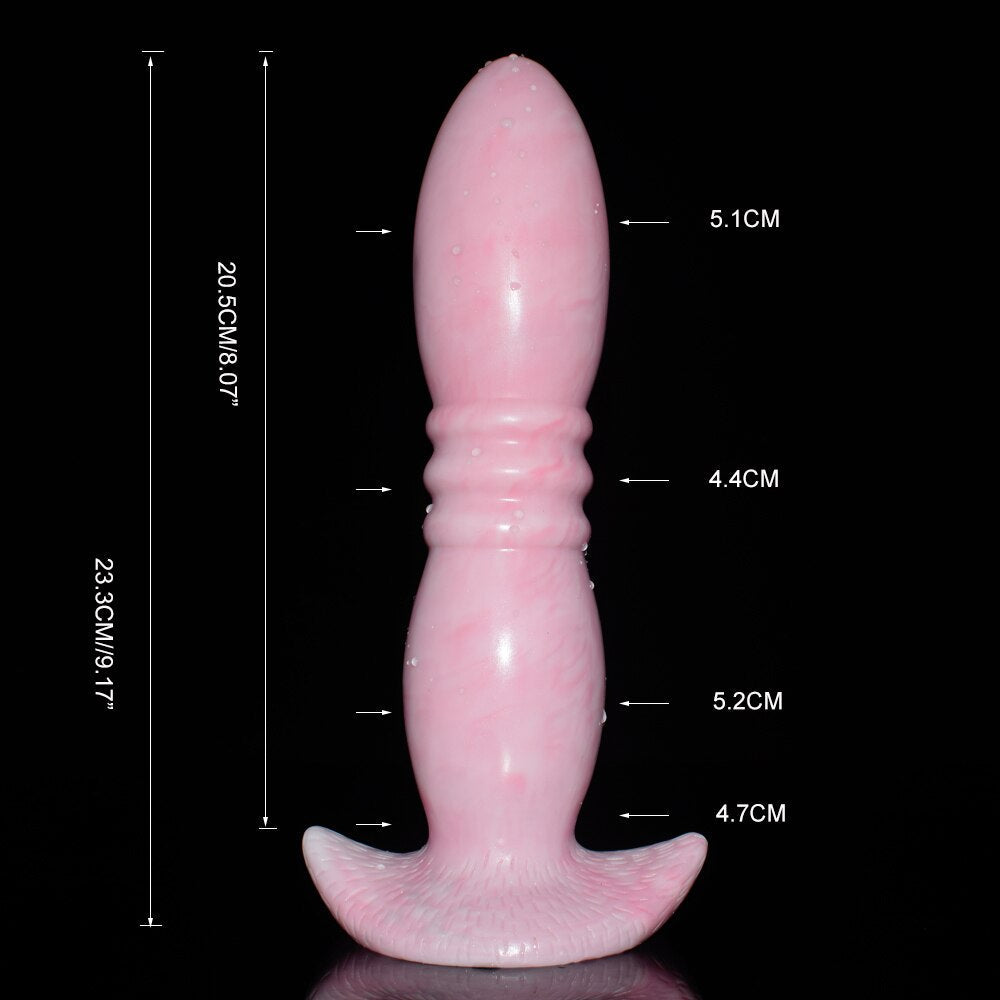 FAAK Large Pink Butt Plug with Sucker Silicone Bullet Anal Sex Toys for Woman Man Anus Massage Beads Dildos Vagina Stimulate