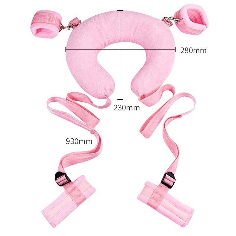 SM Bondage Restraints Slave Straps Pillow Sex Toys for Women Couples Handscuff Neck Ankle Cuffs Adult Games Sex Products