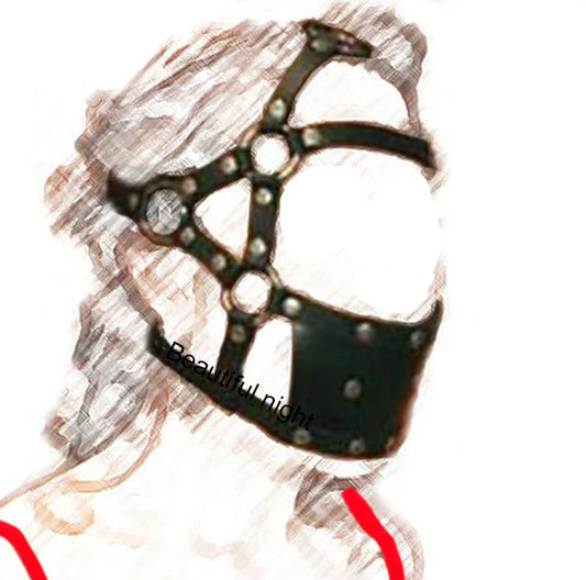 Ring/Spider/Ball Gag BDSM Leather Cover Mouth Mask Bondage. Muzzle Blindfold Restraints.SM Sex Toys For Couples