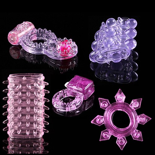 5 Pcs Different Penis Rings Cock Rings Ejaculation Delay Penis Enlargement Adult Product Sex Toys for Men Lock Rings Sex Shop