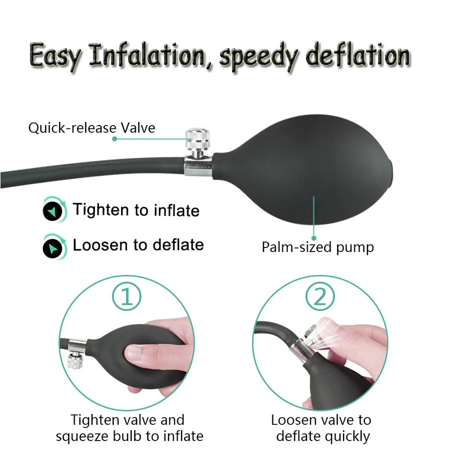Silicone Inflated Super Big Anal Plug Dildo 13cm Huge Anal Dilator Prostate Massage Anus Extender G Spot Stimulator Sex Toys