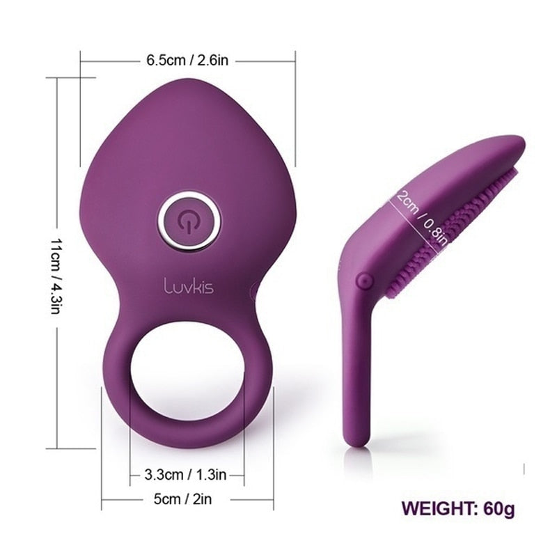 Penis Ring Vibrating Clitoris Stimulator G Spot Sex Toys for Couple Vibro Delay Lick Vagina Orgasm Lock Fine Sleeve Vibrator