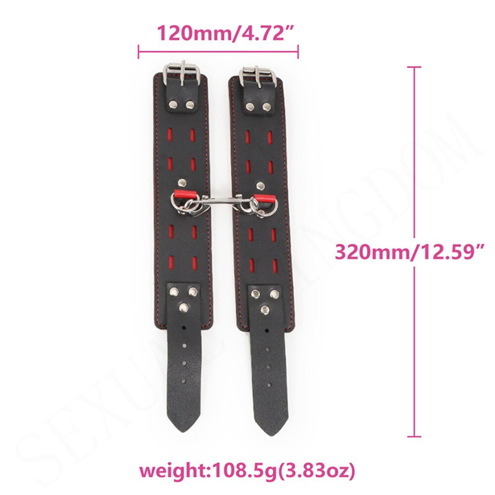 Adjustable Leather Handcuffs and Shackles BDSM Bondage Restraints Femdom Fun Adult Sex Bondage Sex Toys for Women and Couples
