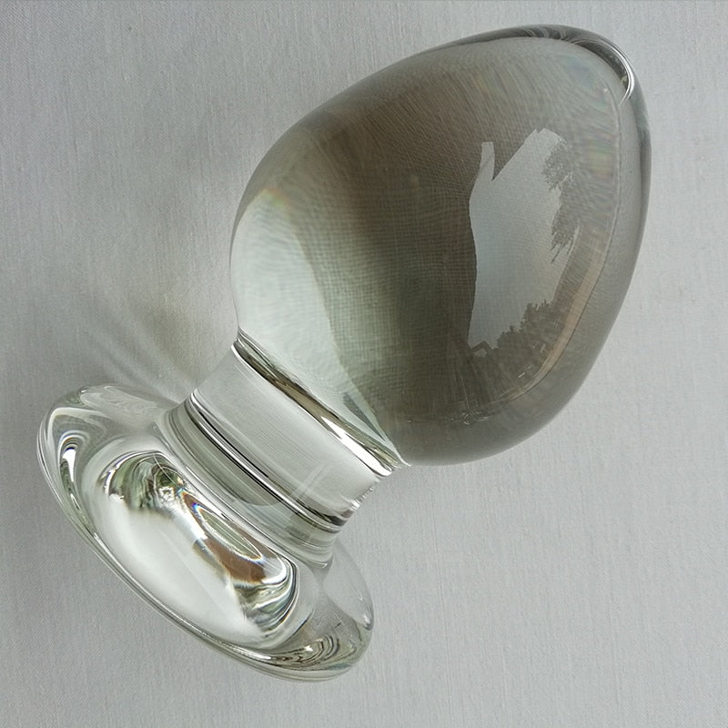 65mm Diameter Smooth Glass Anal Plug G Spot Stimulator Anal Expander Vagina Ball Anus Dilator Sex Toys for Women Glass Butt Plug