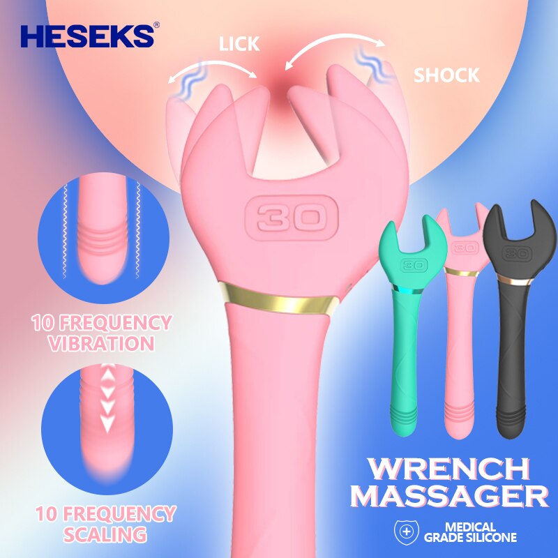 3 Color Wrench Vibrators for Women's Nipple Clitoris Stimulating 10-Frequency Vibrating Massager Female Masturbator