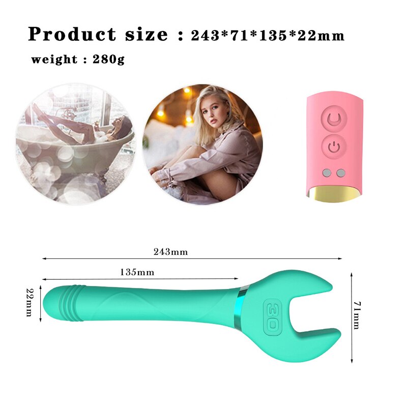 3 Color Wrench Vibrators for Women's Nipple Clitoris Stimulating 10-Frequency Vibrating Massager Female Masturbator
