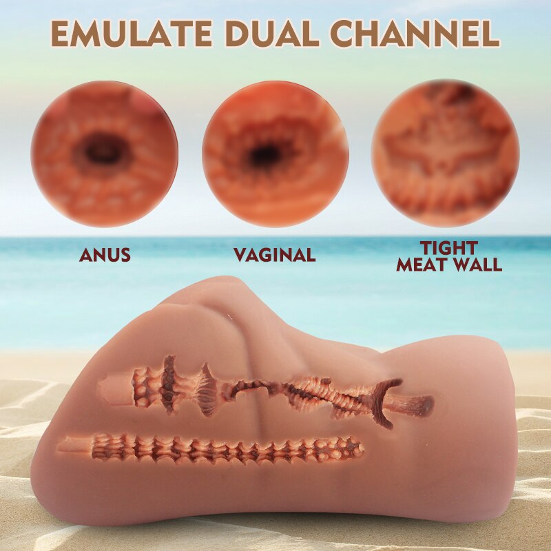 Realistic Masturbator Sex Toy 3D Pocket Pussy Realistic Artificial Vagina Masturbator for Men 18 Adult Toys
