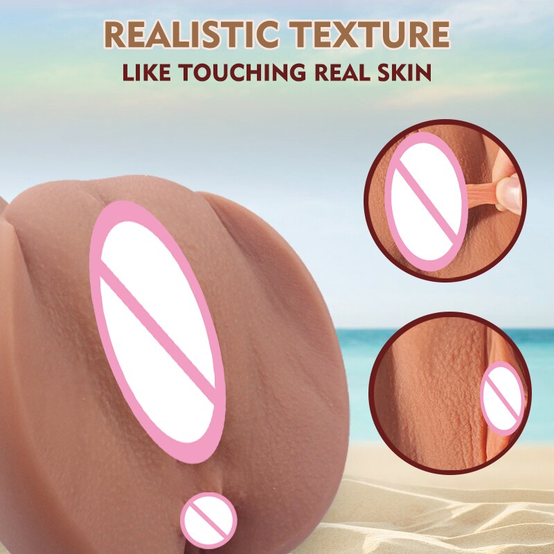 Realistic Masturbator Sex Toy 3D Pocket Pussy Realistic Artificial Vagina Masturbator for Men 18 Adult Toys