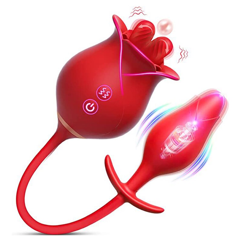 Rose Licking Vibrator, Women's Nipple Sucking Penis, G-Spot Clitoris Masturbation, Female Sex Toy