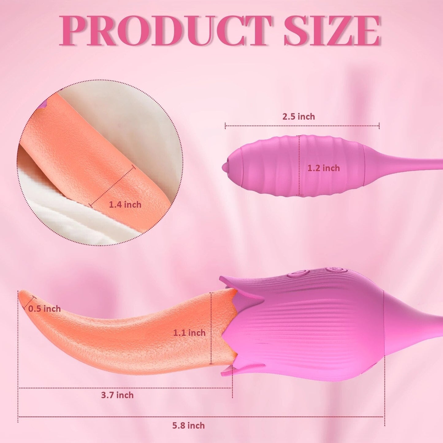 Realistic Licking Tongue Vibrator Egg Vibrator G-Spot Clitoris Vaginal Nipple Stimulator Female Masturbator