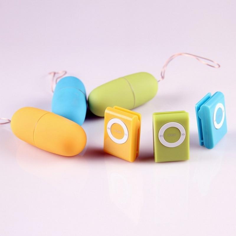 5 Colors Waterproof Portable Wireless  MP3 Vibrators Remote Control Women Vibrating Egg Body Massager Sex Toys for Woman