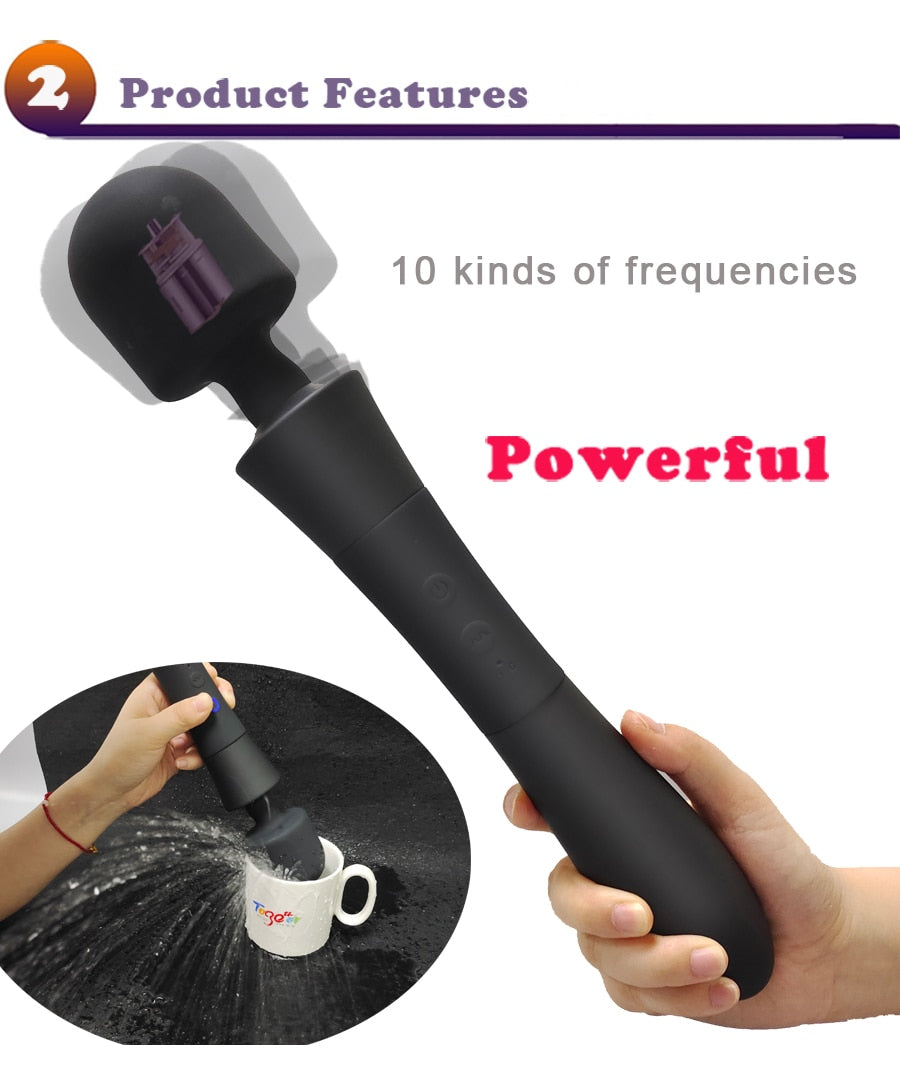 Huge Magic Wand Powerful Vibrators for Women, Big AV Stick Female Clitoris G Spot Body Massager, Adult Vibrator Sex Toys for Women