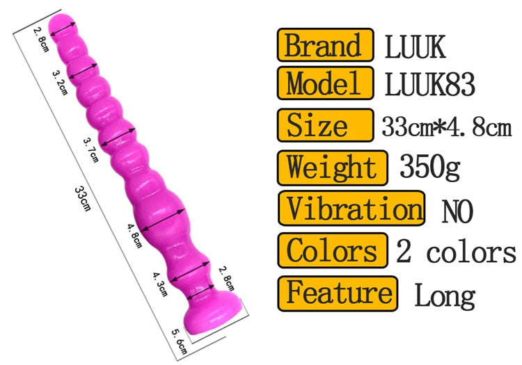 Anus Backyard Beads Anal Balls Long Anal Plug with Suction Cup Prostata Massage Butt Plug Sex Toys for Women Men Adults Products