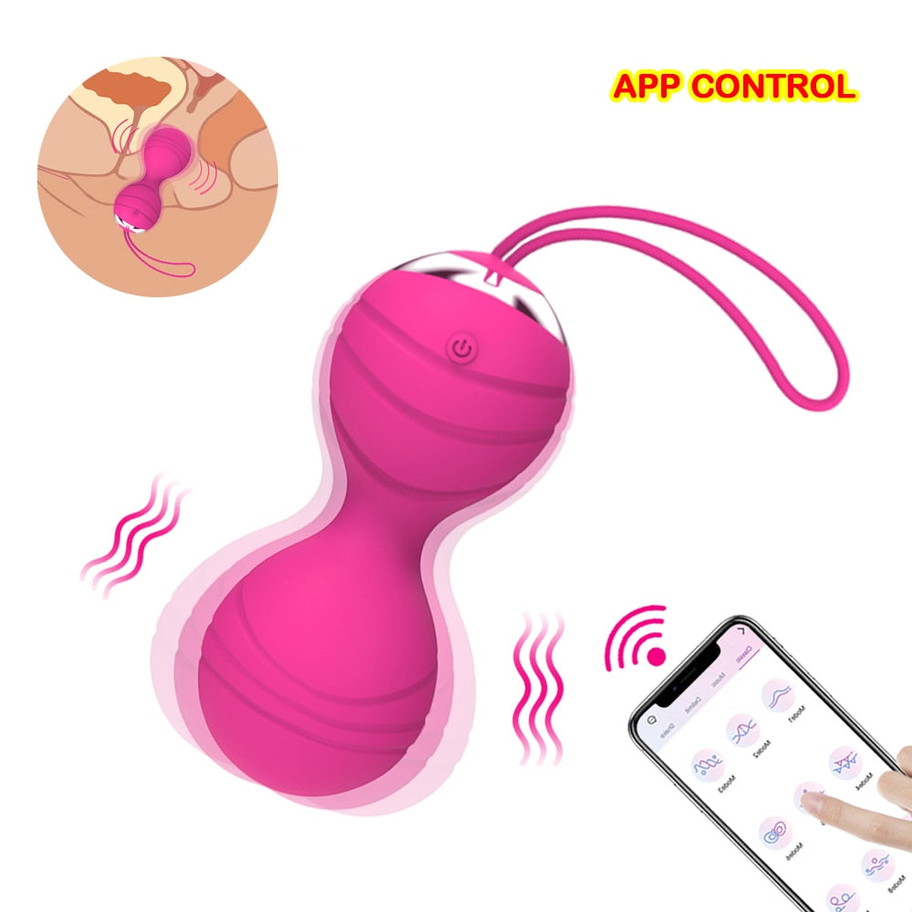 APP Remote Control Drawstring Vibrating Egg Striped Vibration Shrinking Ball Masturbation Massager Vibrator Sex Toys for Women
