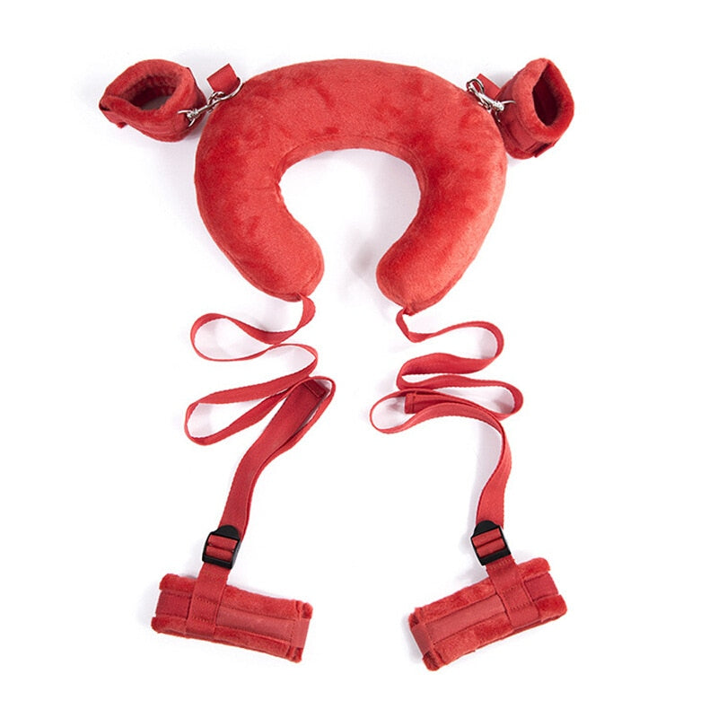 SM Bondage Restraints Slave Straps Pillow Sex Toys for Women Couples Handscuff Neck Ankle Cuffs Adult Games Sex Products