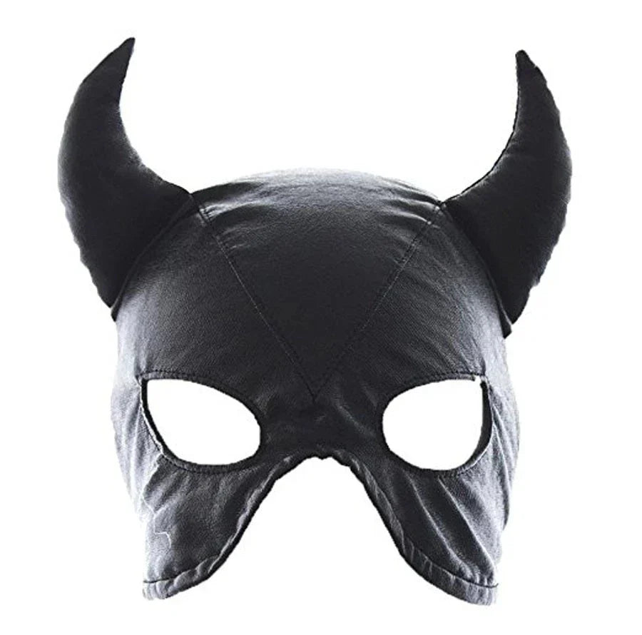 SM Leather Padded Hood Blindfold.Head Harness Mask Gag. BDSM Bondage .Sex Toys For Couples Accessories