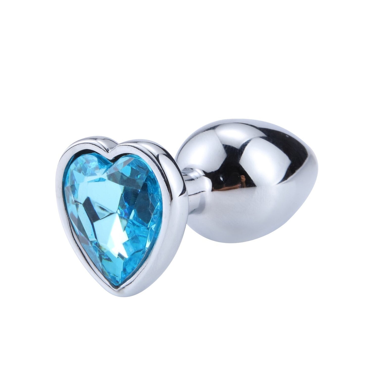 Heart Shaped Metal Anal Plug Sex Toys Stainless Smooth Steel Butt Plug Tail Crystal Jewelry Trainer for Women/Man Anal Dildo