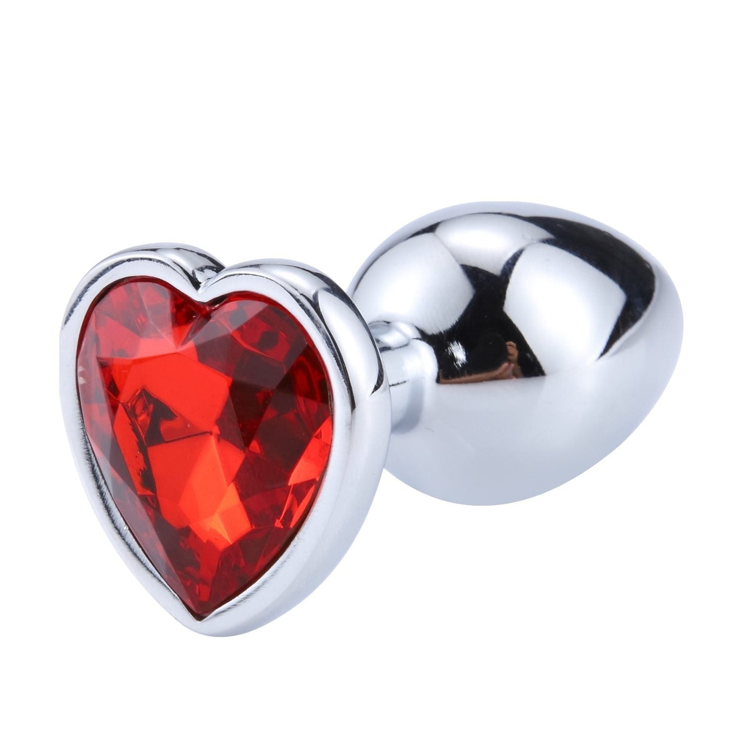 Heart Shaped Metal Anal Plug Sex Toys Stainless Smooth Steel Butt Plug Tail Crystal Jewelry Trainer for Women/Man Anal Dildo