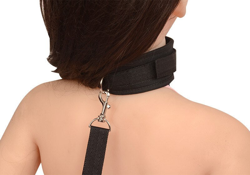 Sex Toys for Women, BDSM Bondage Set, Metal Butt Plug, Nylon Restraint Belt, Steel Pipe Erotic Handcuffs, Adult Flirt Games