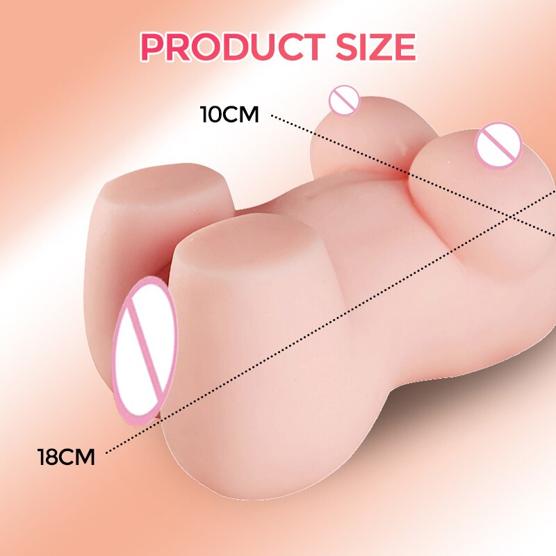 Mini Sexy Yoga Rubber Doll for Women Big Breasts Anal Vaginal Real for Men