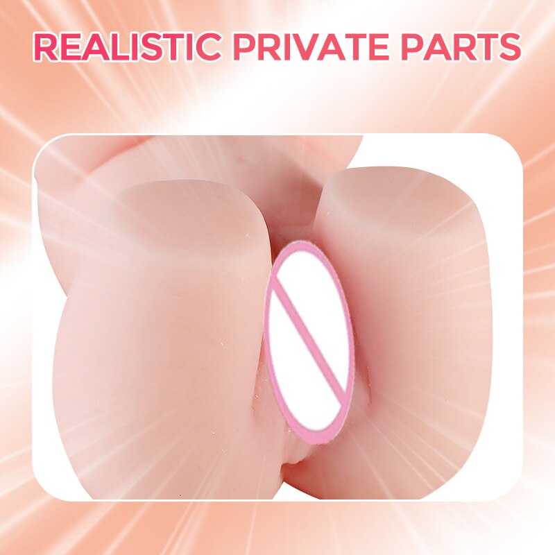 Mini Sexy Yoga Rubber Doll for Women Big Breasts Anal Vaginal Real for Men