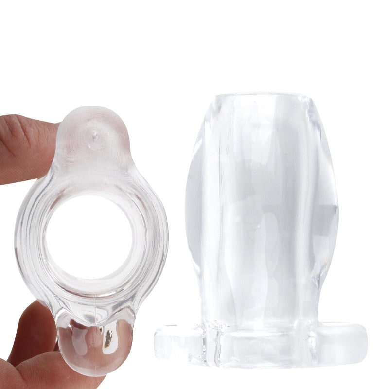 Hollow Anal Plug, Anal Extender, Dilator, Butt Plug, Peep Vagina and Anal Enema Sex Toys for Men, Gay Sex Products