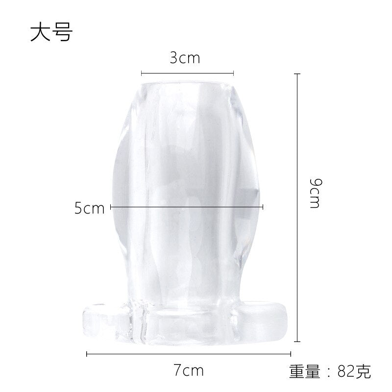Hollow Anal Plug, Anal Extender, Dilator, Butt Plug, Peep Vagina and Anal Enema Sex Toys for Men, Gay Sex Products