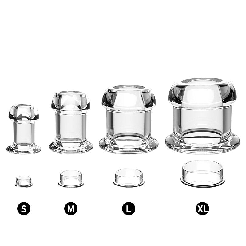 Hollow Anal Plug with Stopper Anal Expander/Tunnel/Toy Transparent Anus Dilation Adult SM Sex Toys for Women Men Couple Lesbian