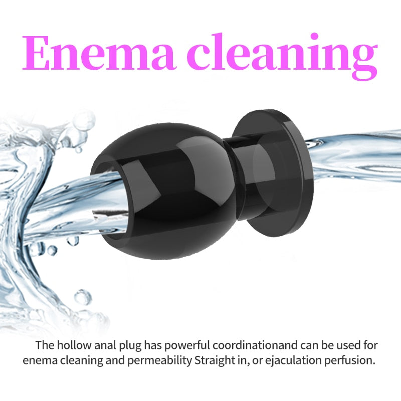 Hollow Vagina Butt Plug with Stopper Plug Anal Expander Anal Dilator Speculum Men Prostate Massage Sex Toy for Gay