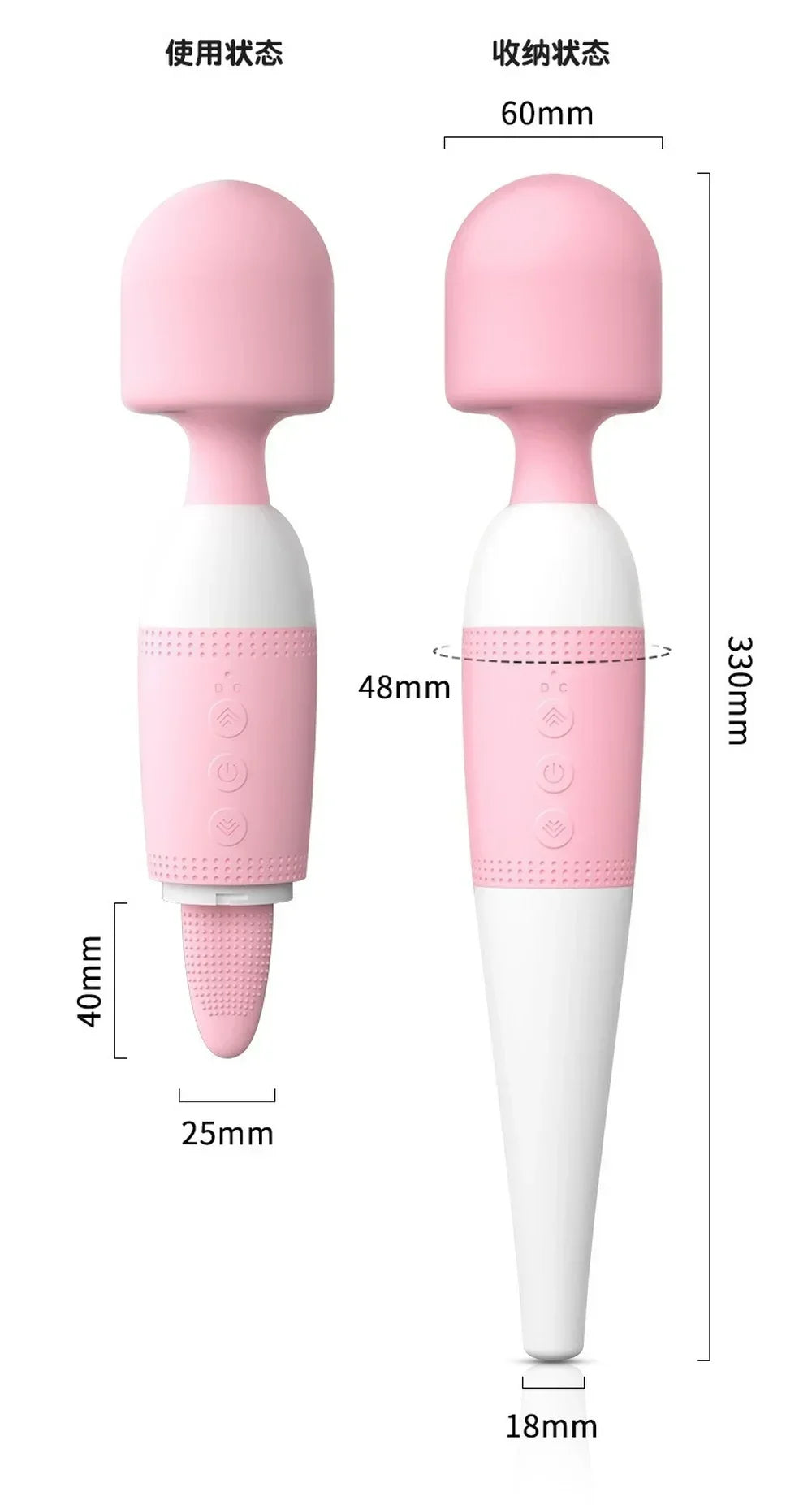Huge Head Vibrator for Female Masturbation Orgasm AV Tongue Magic Wand Massager Nipple Clitoris Stimulator Sex Toys for Woman 18