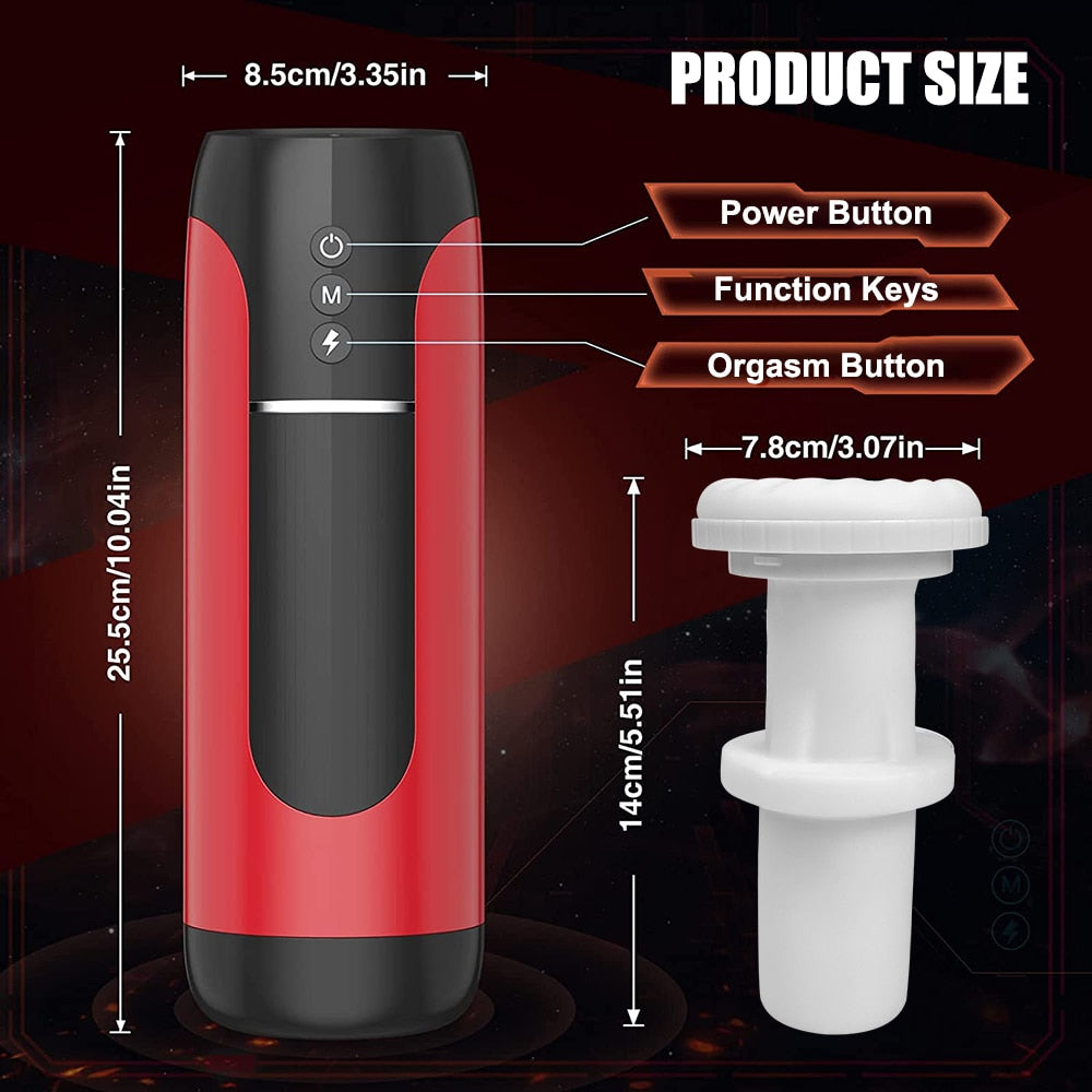 IPX7 Automatic Male Masturbator Vibrating Oral Sex Machine Masturbation Cup Sex Toy for Men Adult Product for Men