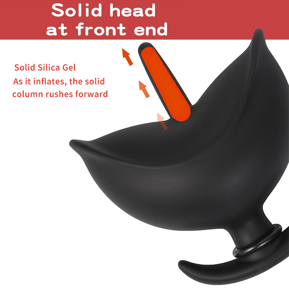 Inflatable Anal Plug Big Anal Dilator ขยายเซ็กซ์ทอยสำหรับผู้หญิงผู้ชายนวดต่อมลูกหมาก G จุดกระตุ้นช่องคลอด Anus Extender