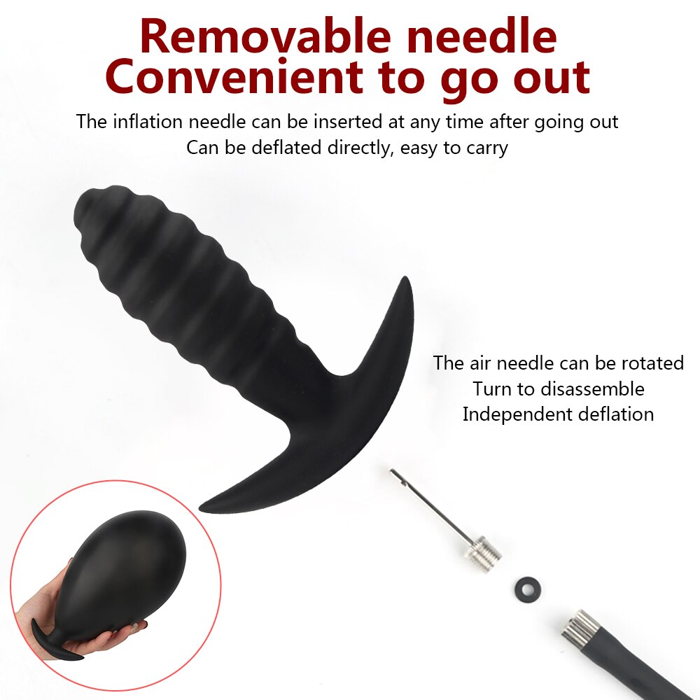 Inflatable Pump Anal Plug Silicone Super Big Butt Plug Dildo Prostate Massager Anus Extender Dilator Sex Toys for Women
