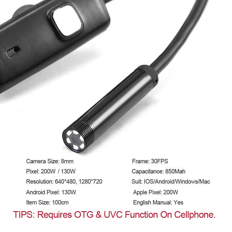 Intelligent Pussy Anal Vagina Voyeur Camera 7mm Inspection Borescope Waterproof Erotic Adult Game Sex Toys for Women Couples