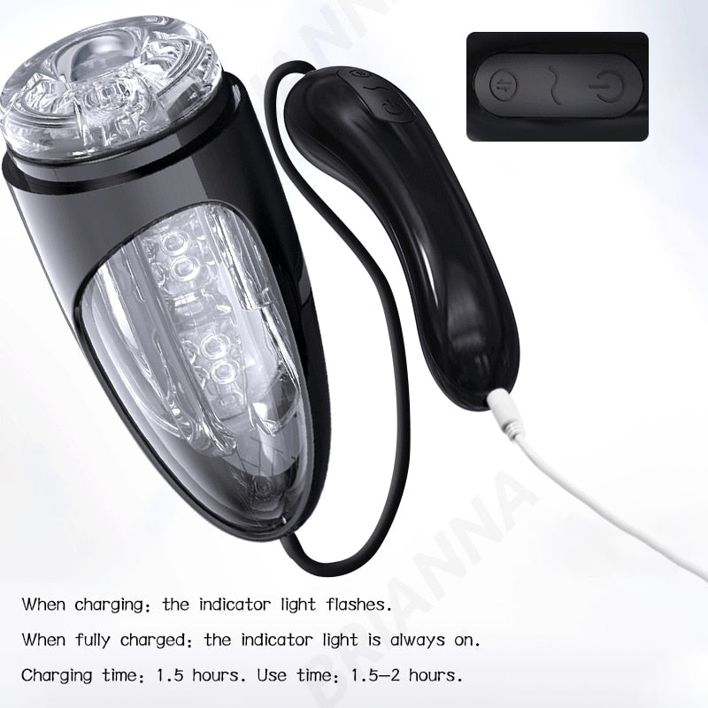 Japanese Male Masturbator 18-Channel Vaginal Suction Male Vibrator Ejaculation Exerciser Masturbation Cup Sex Toy for Men Masturbators