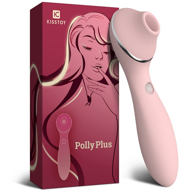 KISTOY Polly Plus 2-in-1 Warmer Vibrator Clitoris Sucking G-Spot Stimulator Vibrating Dildo Sex Toy for Women