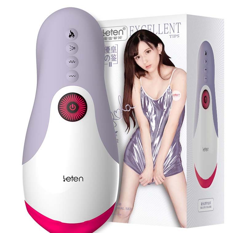 LeTen Automatic Ret retractable heating cup, deep throat blowjob masturbator, sucking, thrusting vibrator sex toy for adults.