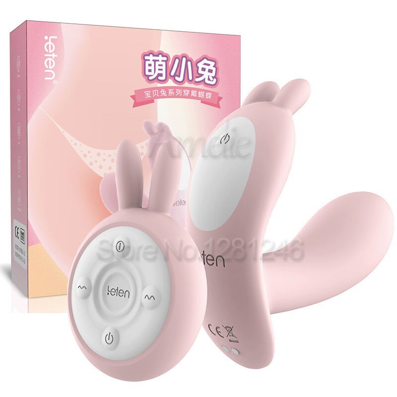 Leten 10-Speed Heating Vibrator, Clitoris G-Spot Massager with Remote Control, Wireless Strap-On Panties Sex Toys for Women