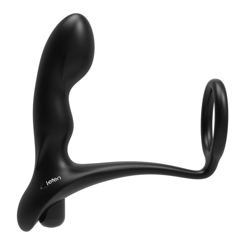 Leten 10-Speed Silicone Prostate Massager Anal Plug Vibrator Sex Toys for Men Women Guys Soft Anal Beads Adult Sex Products