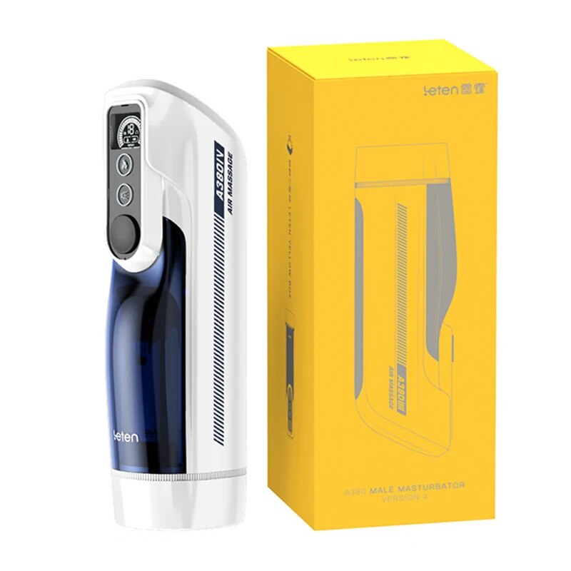 Leten A380 III อัพเกรดลูกสูบ Telescopic Masturbator ความร้อนช่องคลอด Thrusting Moaning เครื่องสำเร็จความใคร่ด้วยตัวเองเพศของเล่นสำหรับผู้ชาย